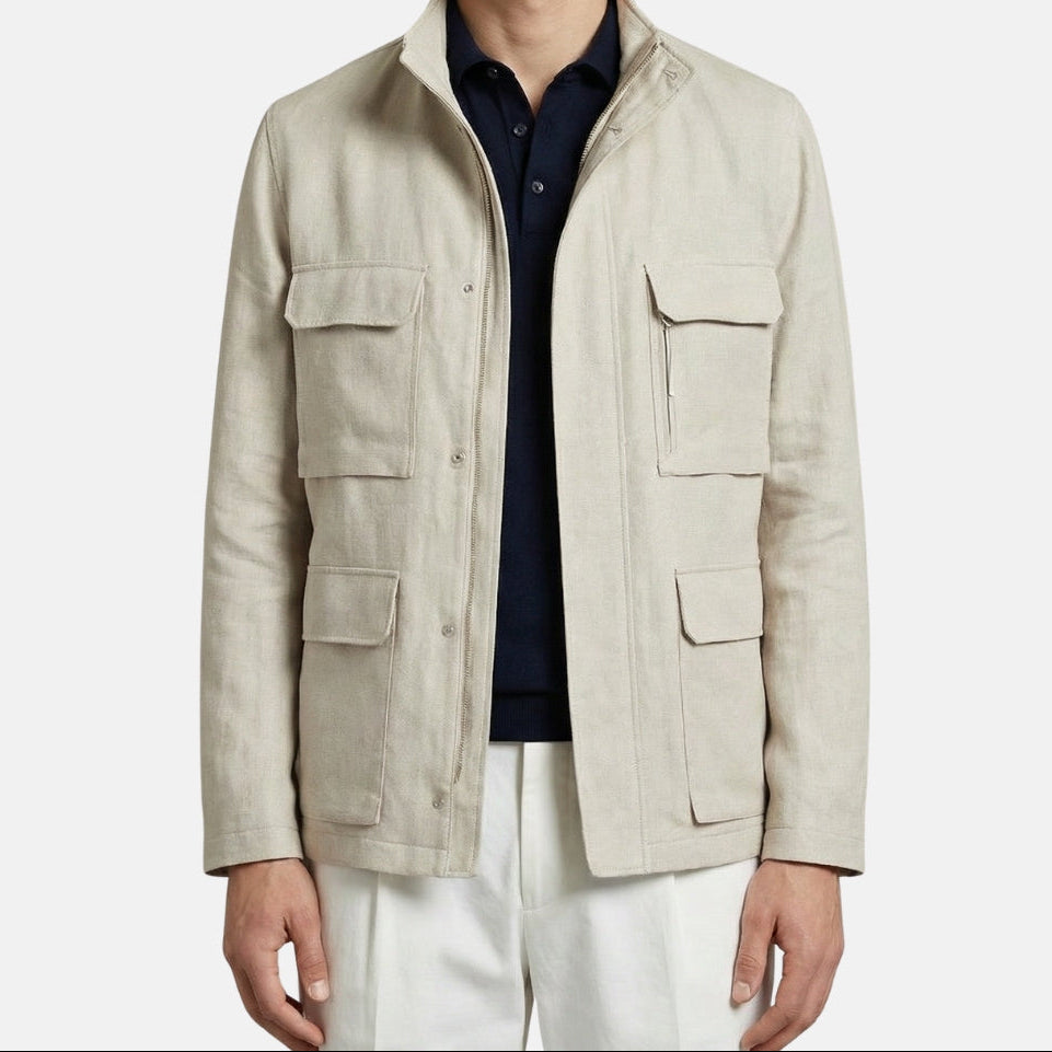 Ecru Jacket made of Linen/Wool (EU 54)
