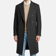 Anthracite Herringbone Coat made of Cashmere (EU 48)