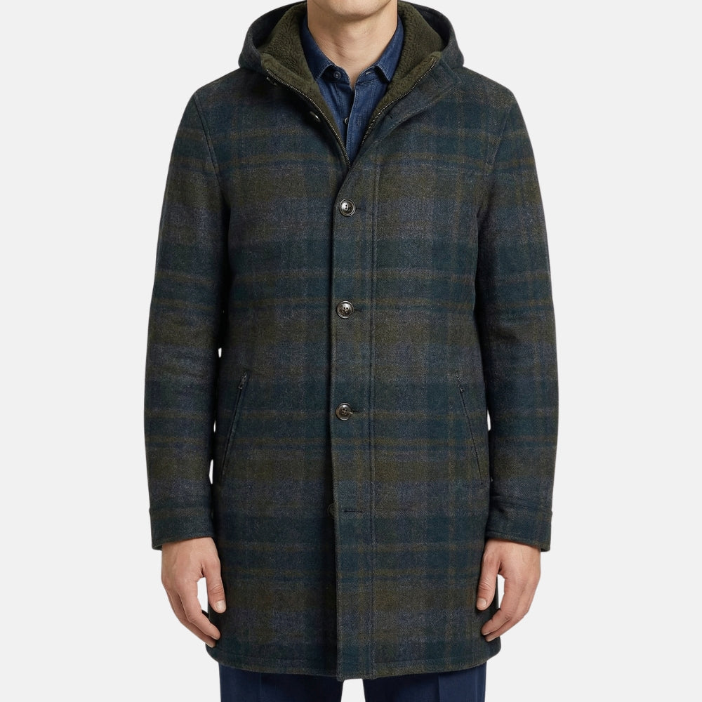 Multi-Coloured Shearling Parka made of Wool (EU 48)
