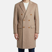 Beige Double Breasted Guanaco Coat (EU 50)