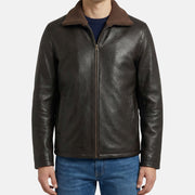 Dark Brown Jacket made of Reindeer Leather (L)