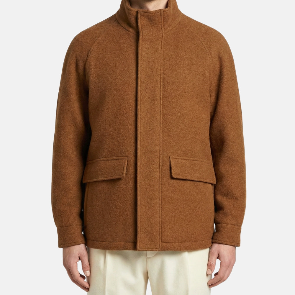 Brown Down Jacket made of Cashmere (EU 48)