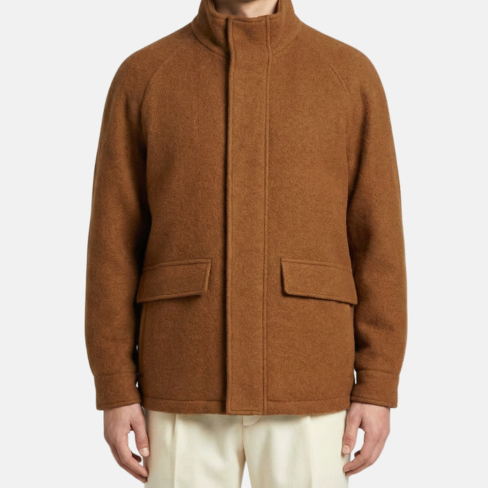 Brown Down Jacket made of Cashmere (EU 48)