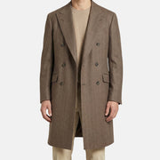 Brown Herringbone Coat made of Wool/ Cashmere (EU 50)