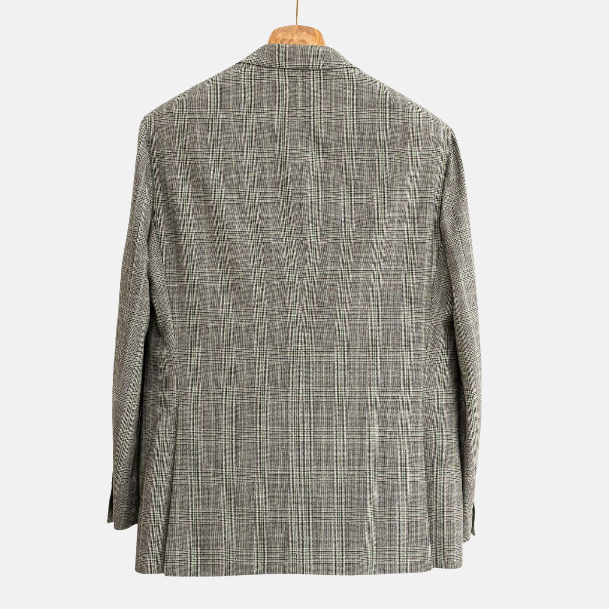 Grey/Green Patterned Suit made of Wool (EU 52)