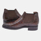 Dark Brown boots Made of Leather/Croco