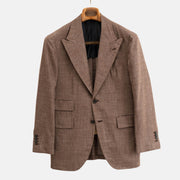 Brown Blazer made of Virgin Wool/Silk/Linen