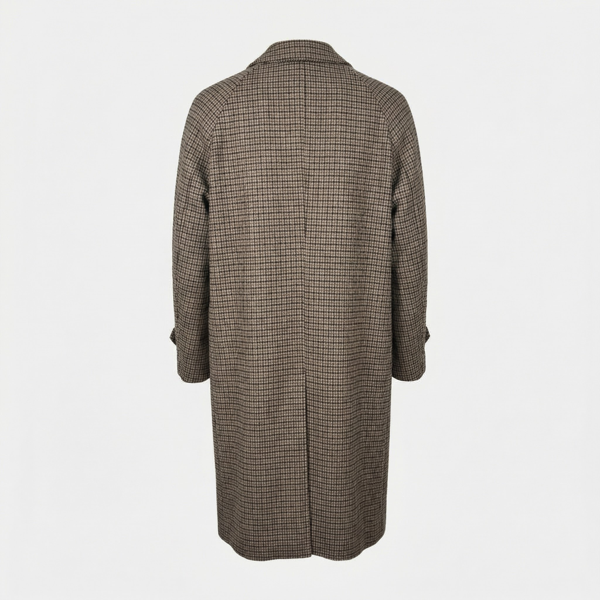 Multicoloured Checkered Coat made of Wool (EU 50)