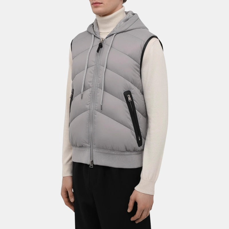 Tom Ford Grey Down Vest – pre-owned luxury menswear at Sanpetuna