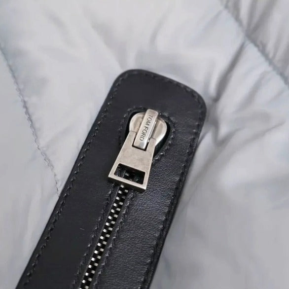 Tom Ford Grey Down Vest – pre-owned luxury menswear at Sanpetuna