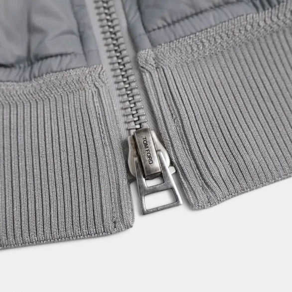 Tom Ford Grey Down Vest – pre-owned luxury menswear at Sanpetuna