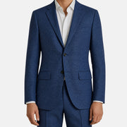 Blue Patterned Suit made of Wool (EU 48)