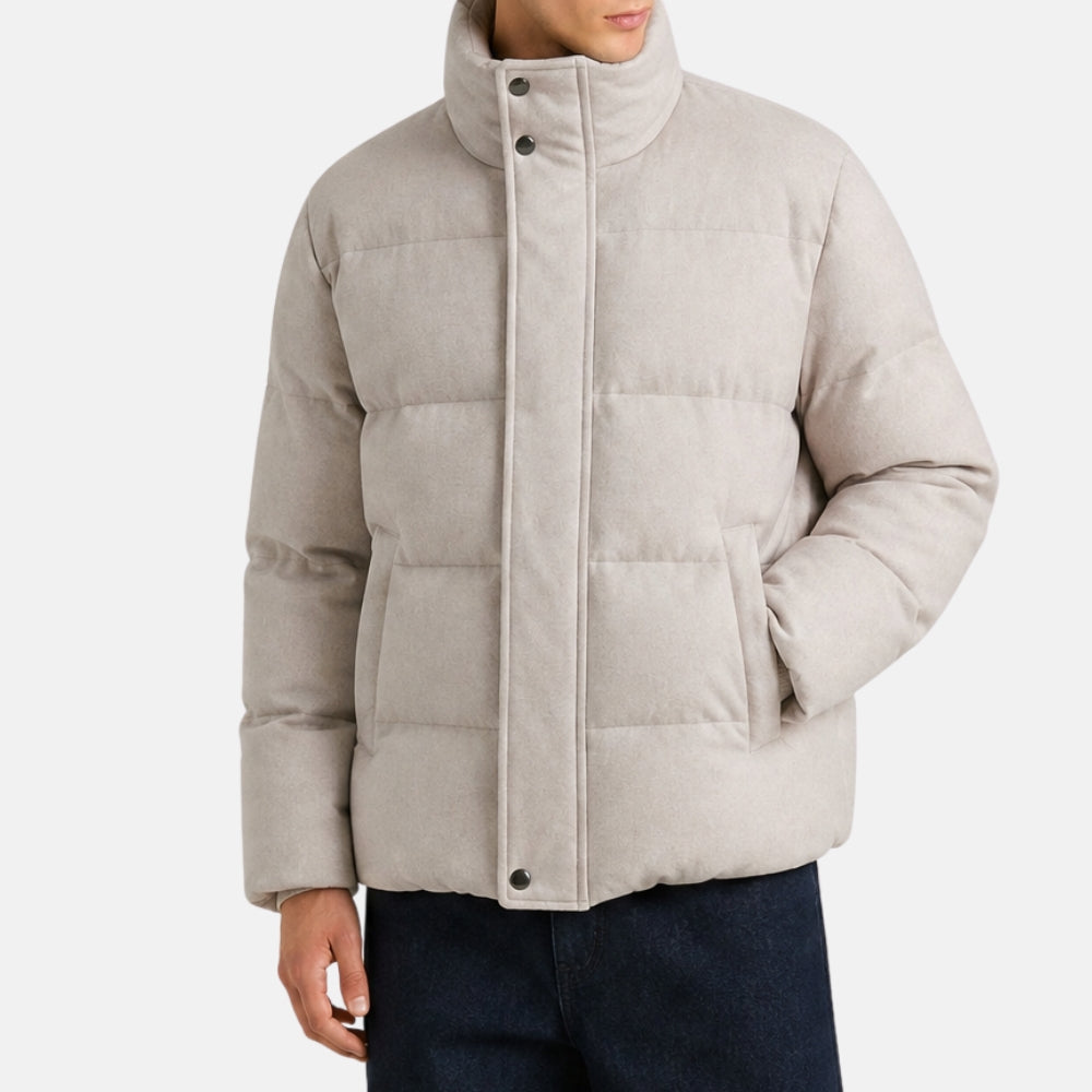 Offwhite Puffer Goose Down Cashmere Jacket (L)