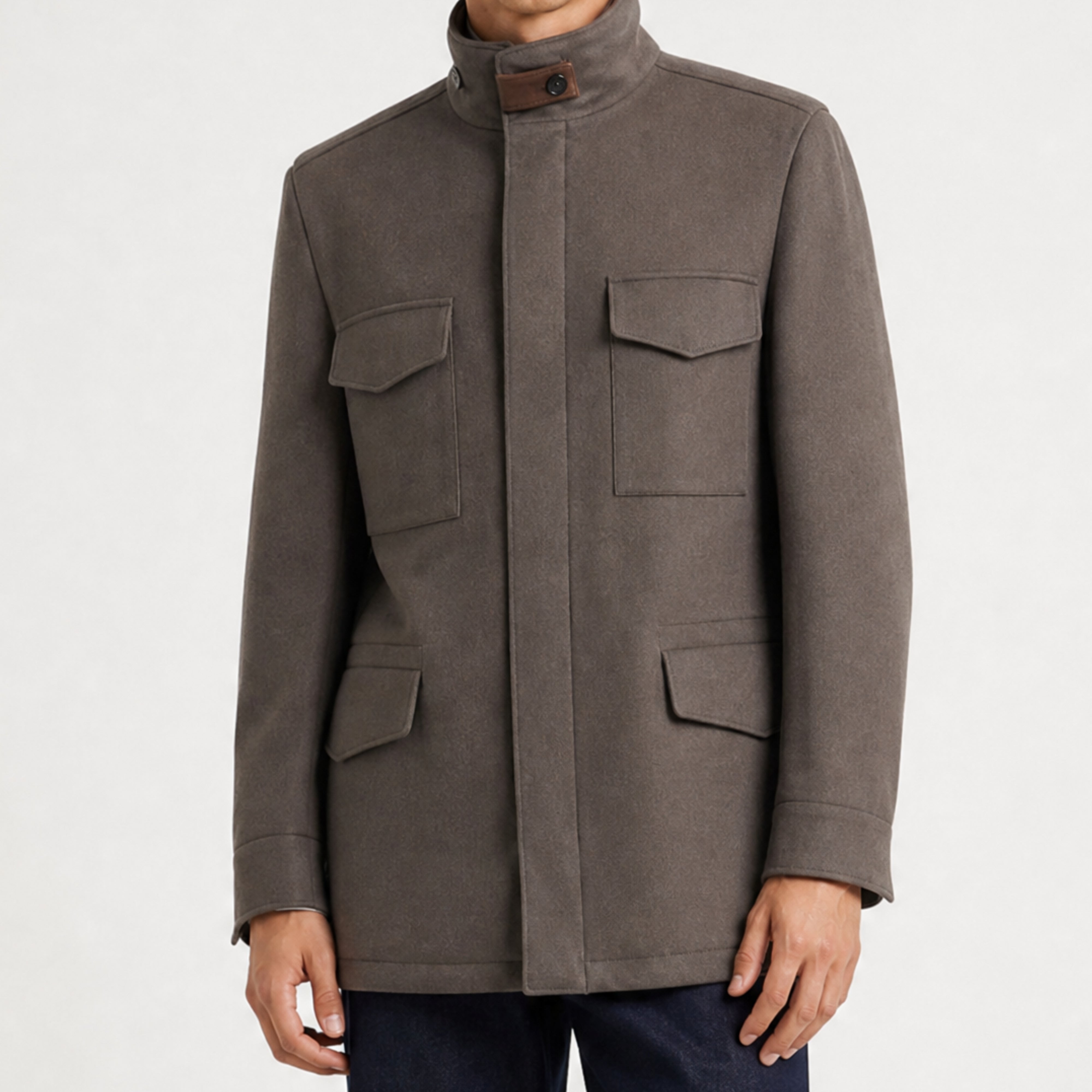 Brown "Traveller" Cashmere Jacket (EU 50)
