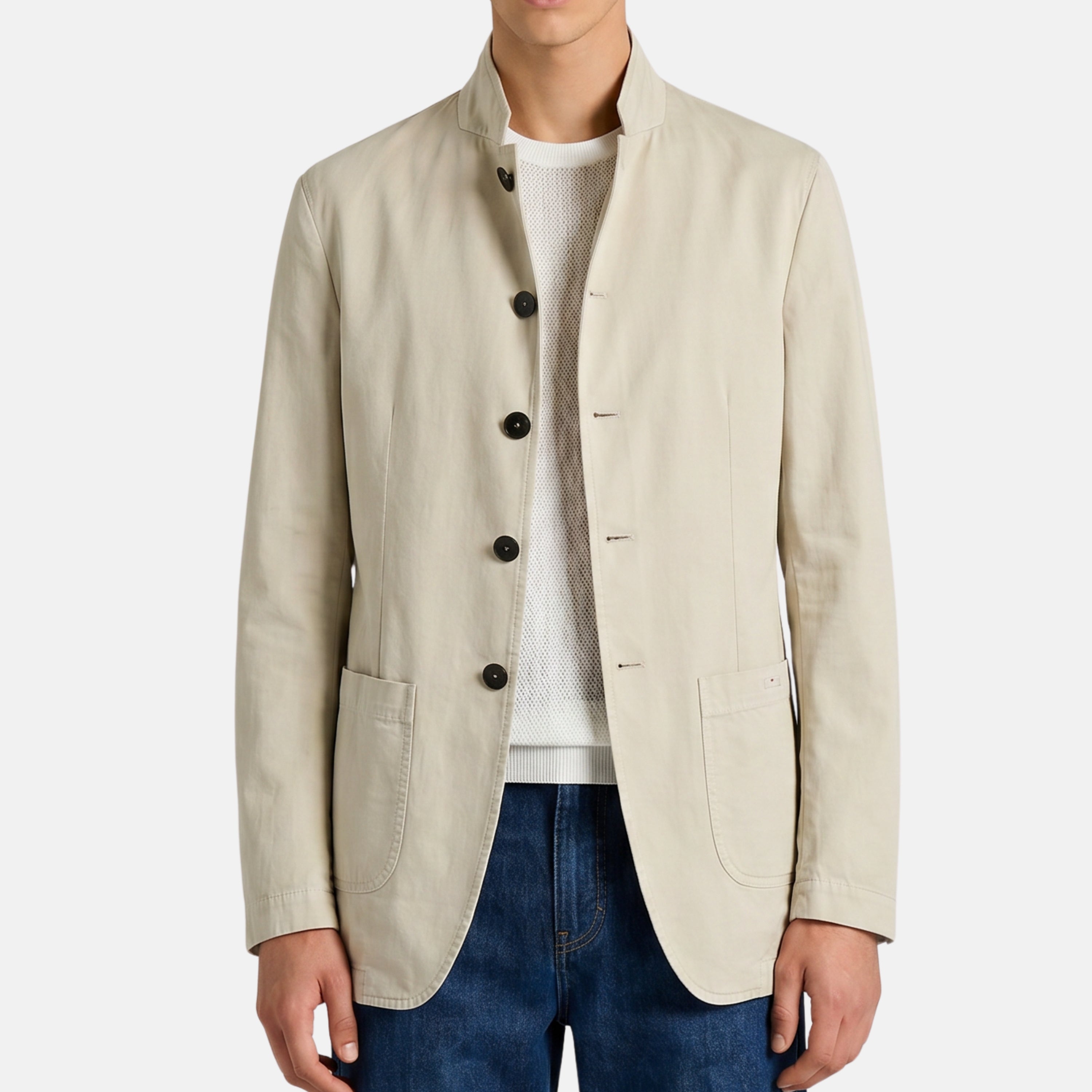 Ecru Chore Jacket made of Cotton (EU 48, EU 50, EU 52, EU 54)