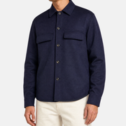 Navy Linen Jersey Harrington Jacket (EU 48)