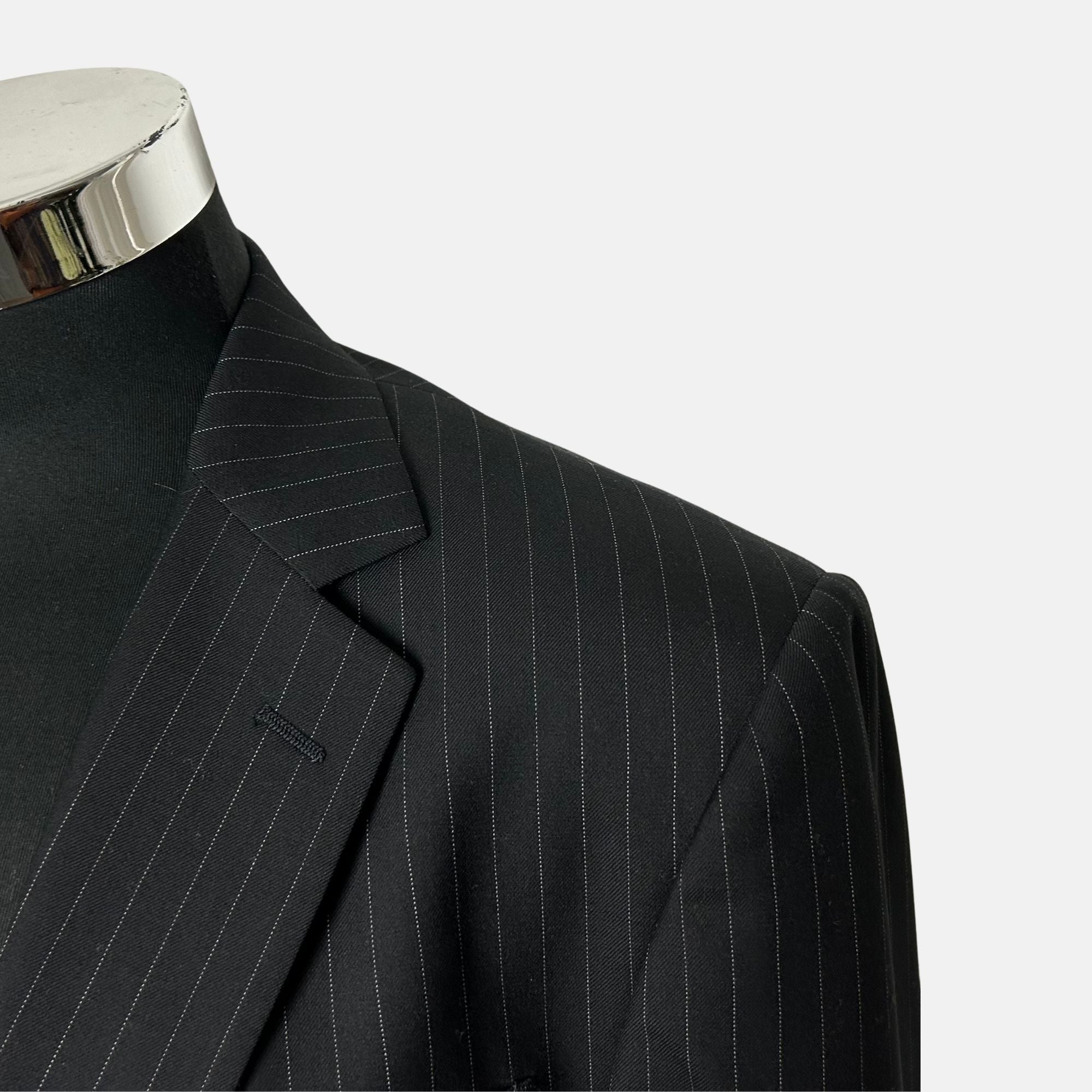 Charcoal Suit with Pinstripes made of Wool (EU 54)