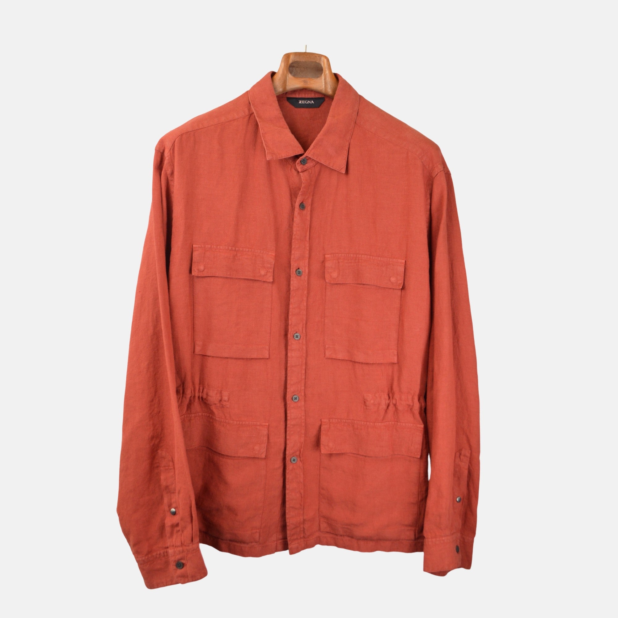 Red Overshirt made of Linen (XXL)