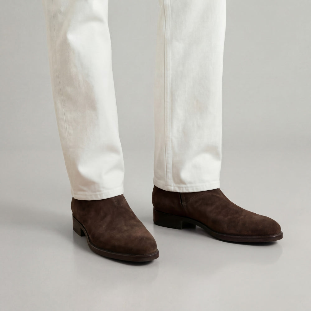 Brown Ankle Boots made of Suede (EU 43)