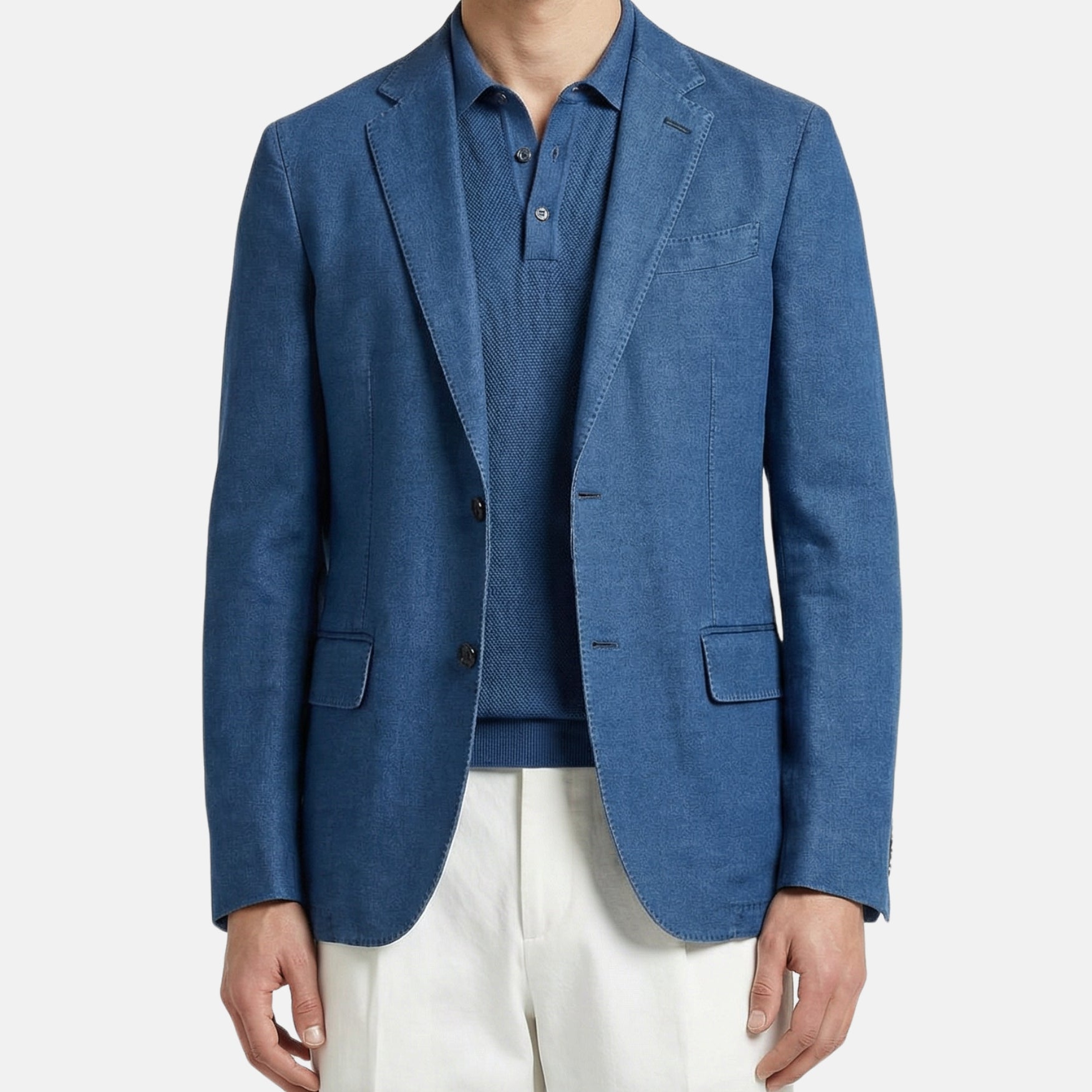 Blue Denim Blazer made of Cotton (EU 50)