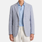 Camoshita Blue/White Striped Blazer made of Cotton/Silk (EU 54) – pre-owned | Sanpetuna