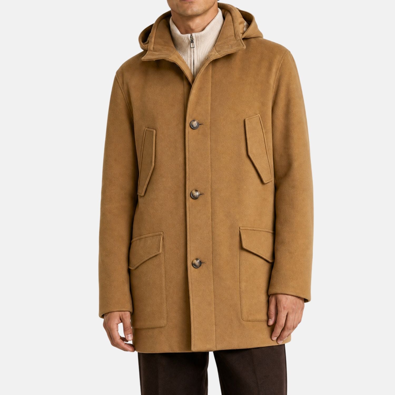 Camel Cashmere Parka (S)