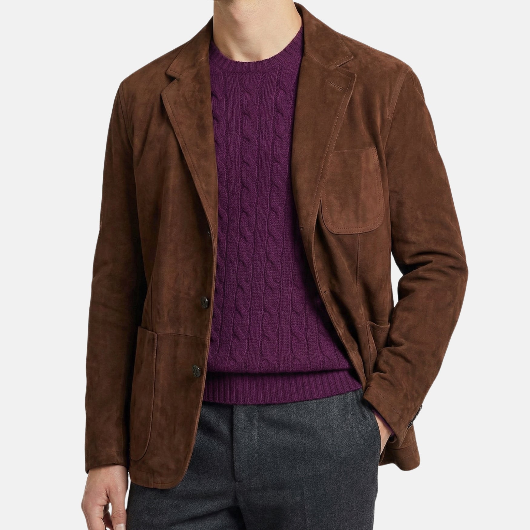 Brown Suede Blazer (EU 56)