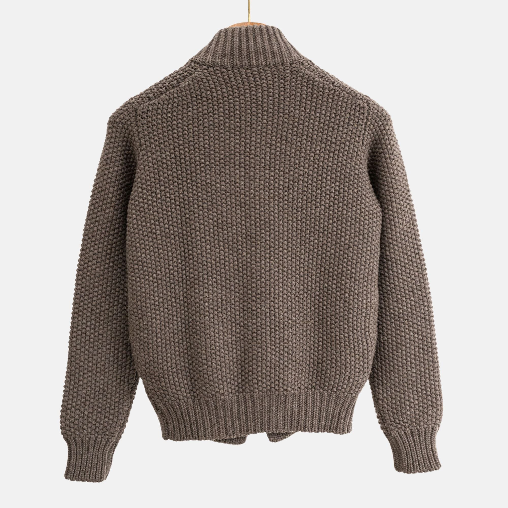 Brown Knit-Jacket made of Wool