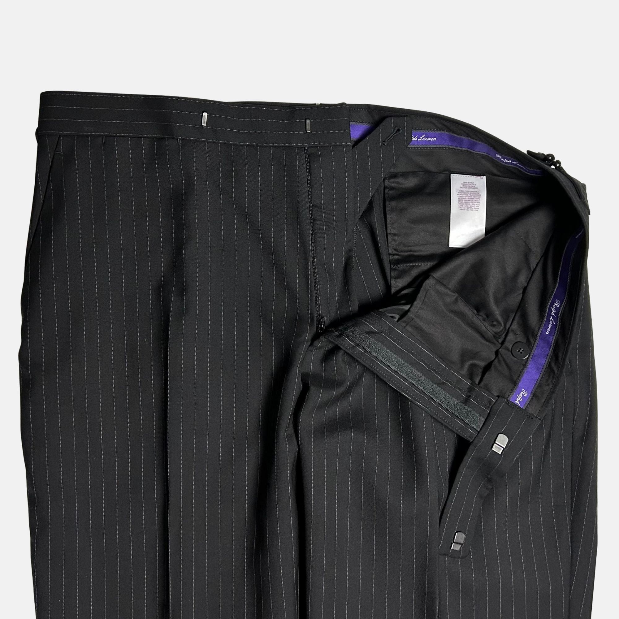 Charcoal Suit with Pinstripes made of Wool (54)