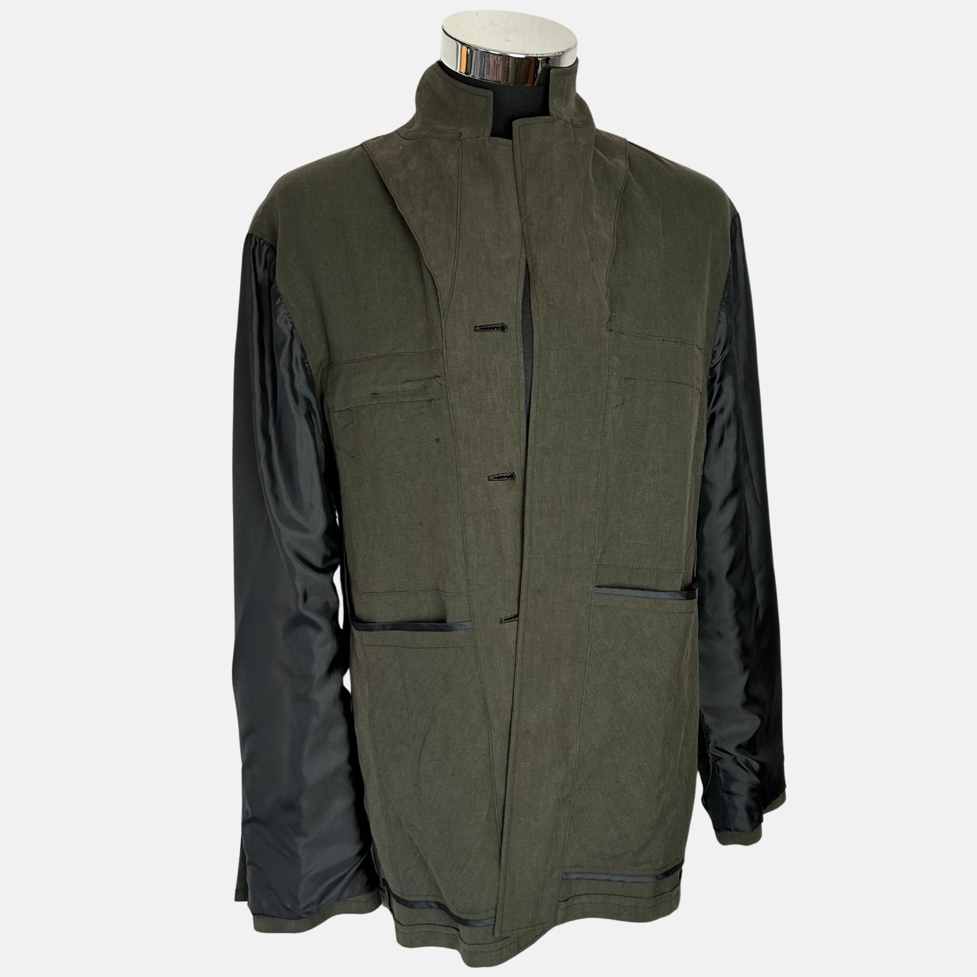 Olive Jacket Made of Linen (50)