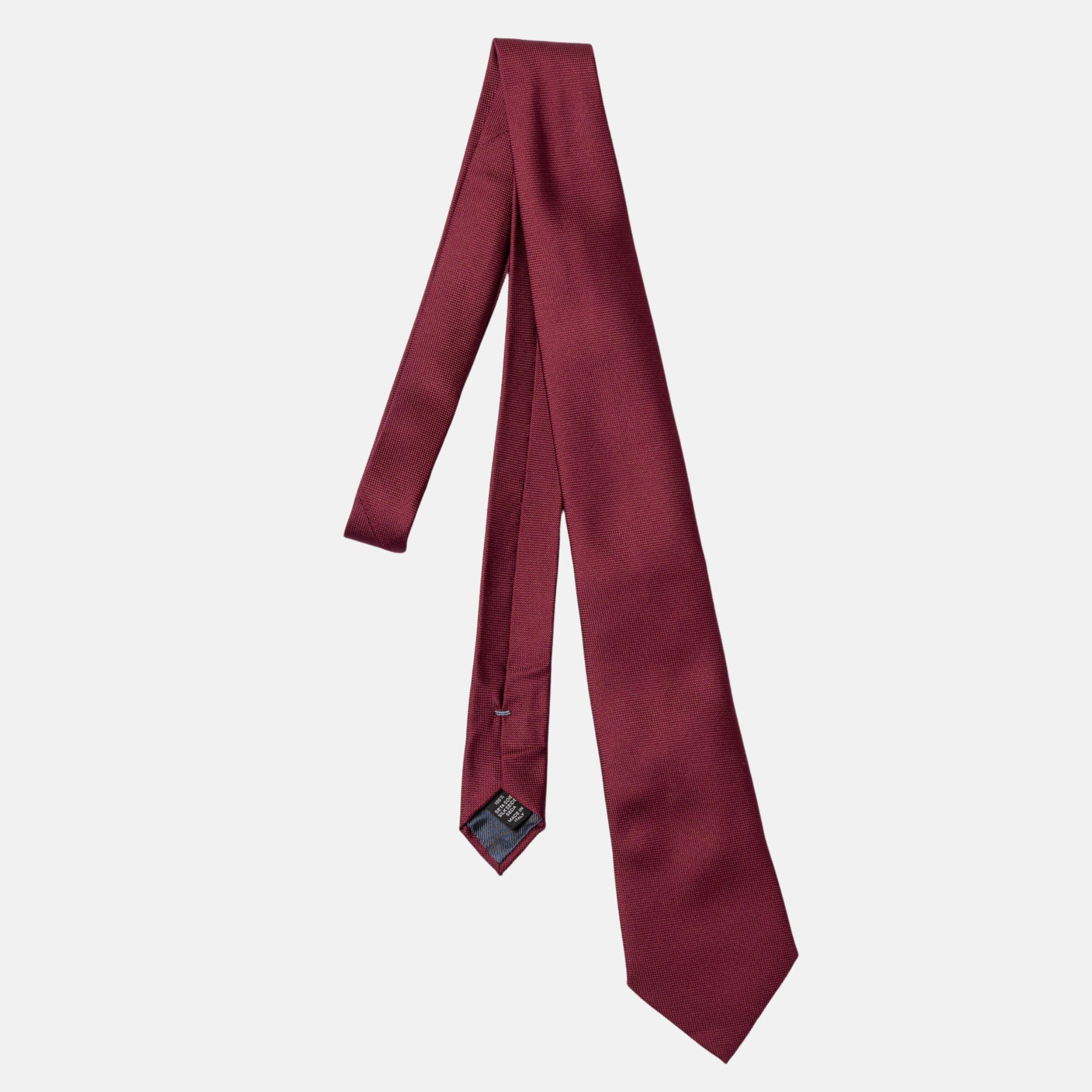 Bordeaux Red Tie Made of Silk