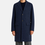 Blue Beaver Lined Cashmere Coat (M)