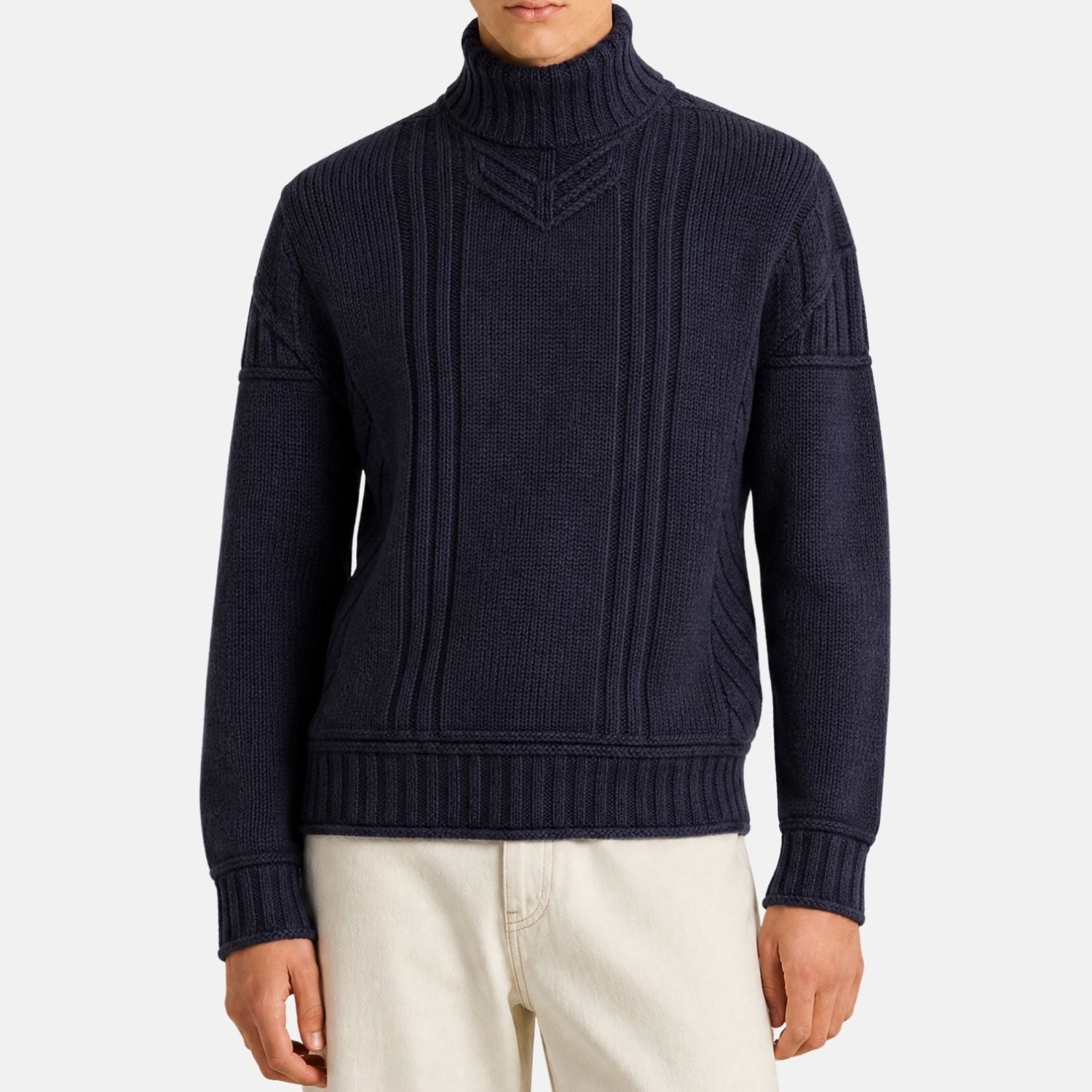 Navy Blue Cashmere Turtle Neck (EU 48)