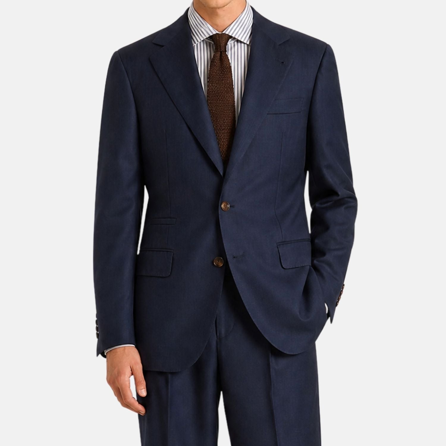 Navy Blue Sartorial Suit made of Virgin Wool (EU 52)