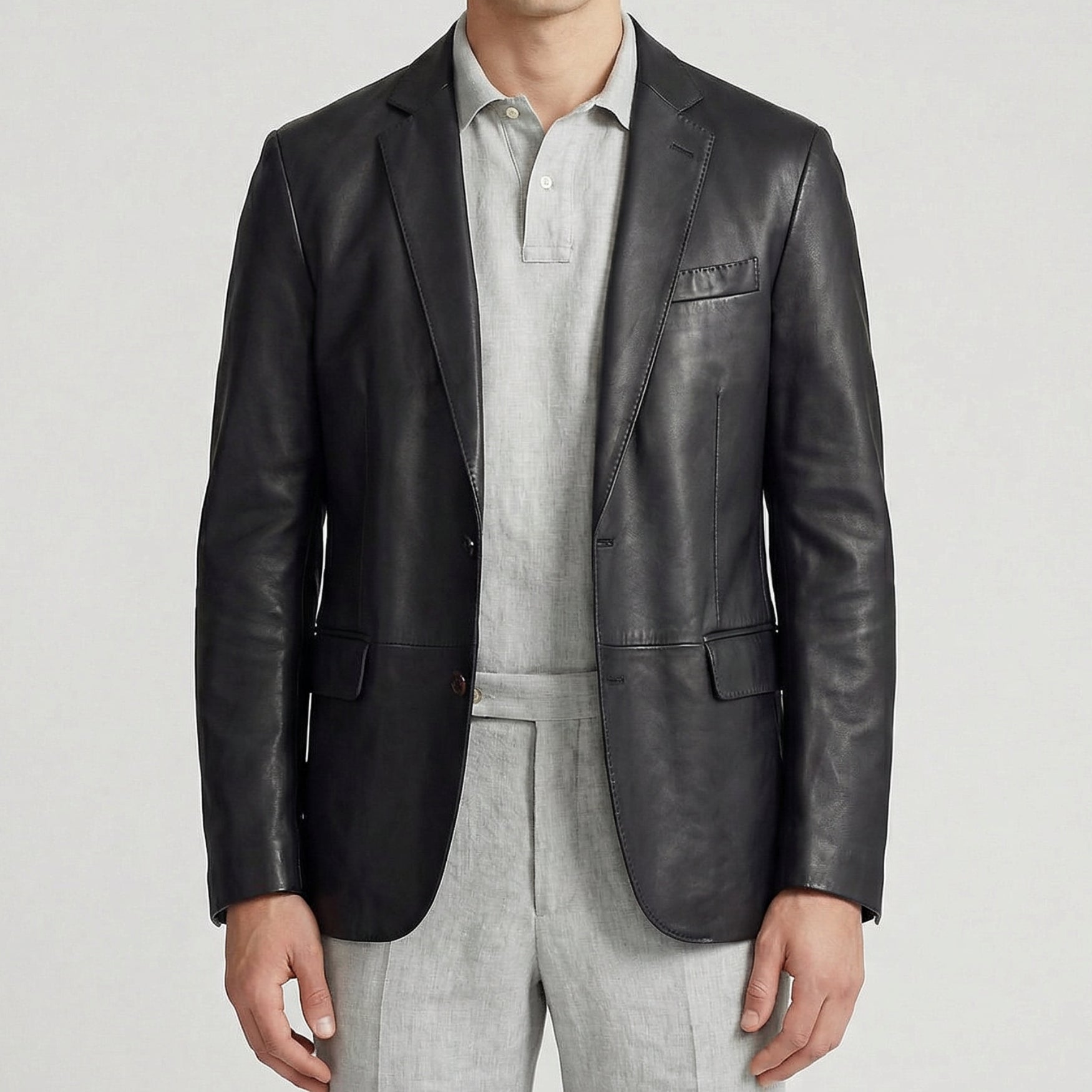 Black Leather Blazer (S)