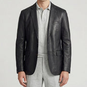 Black Leather Blazer (S)