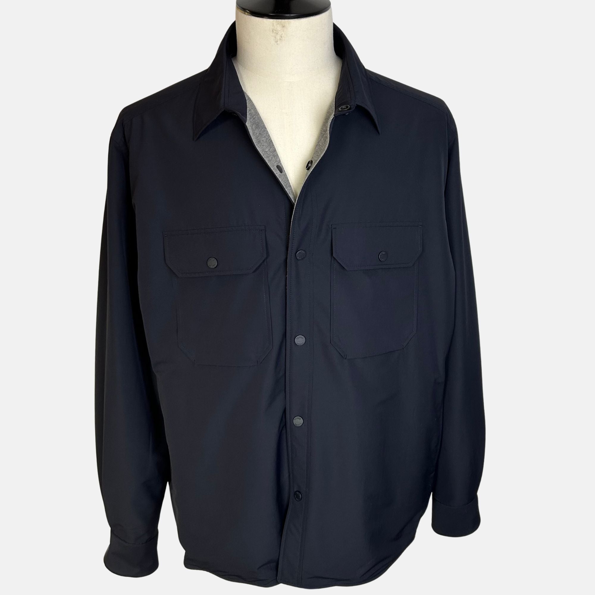 Navy Shirt Jacket made of Wool/Nylon (XXL)