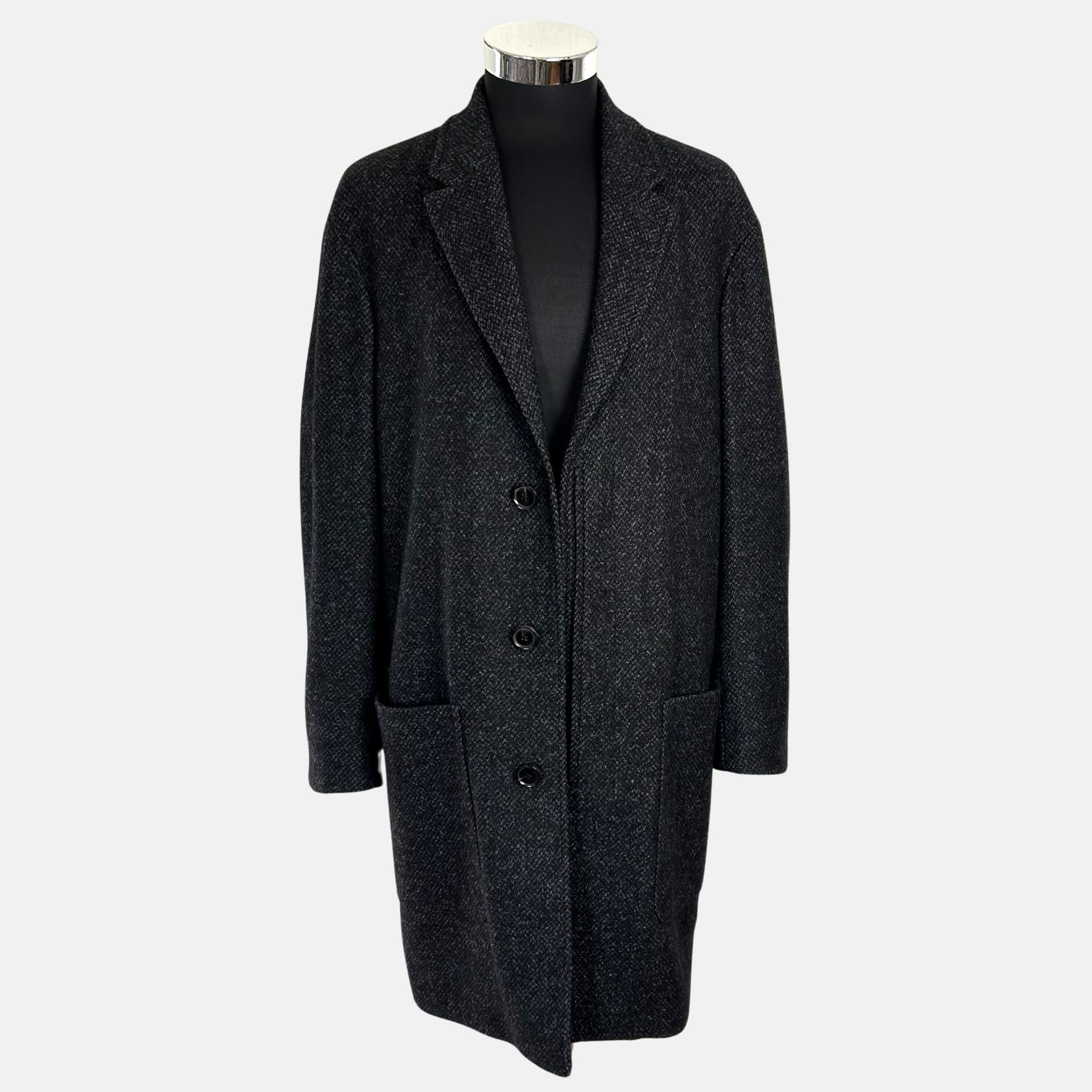 Charcoal Grey Overcoat made of Wool/Alpaca (48)