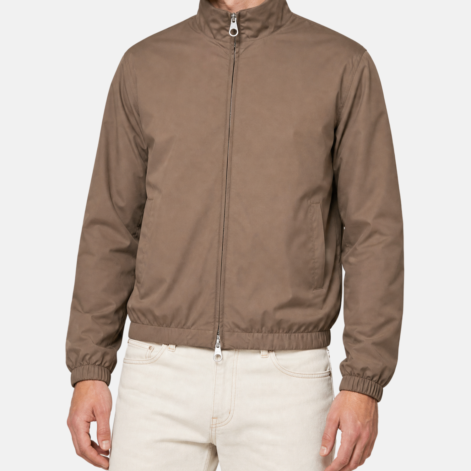 Brown "Windmate" Cashmere Bomber (EU 46)