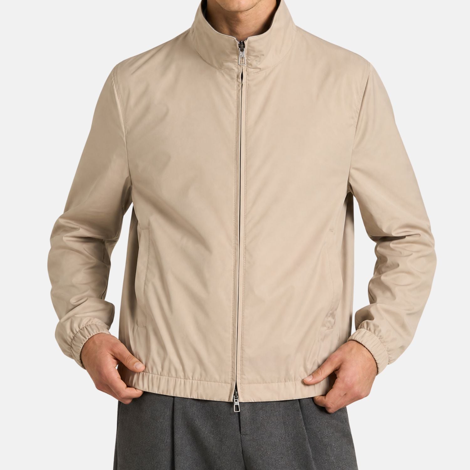 Loro Piana Windmate Bomber Sand Shell