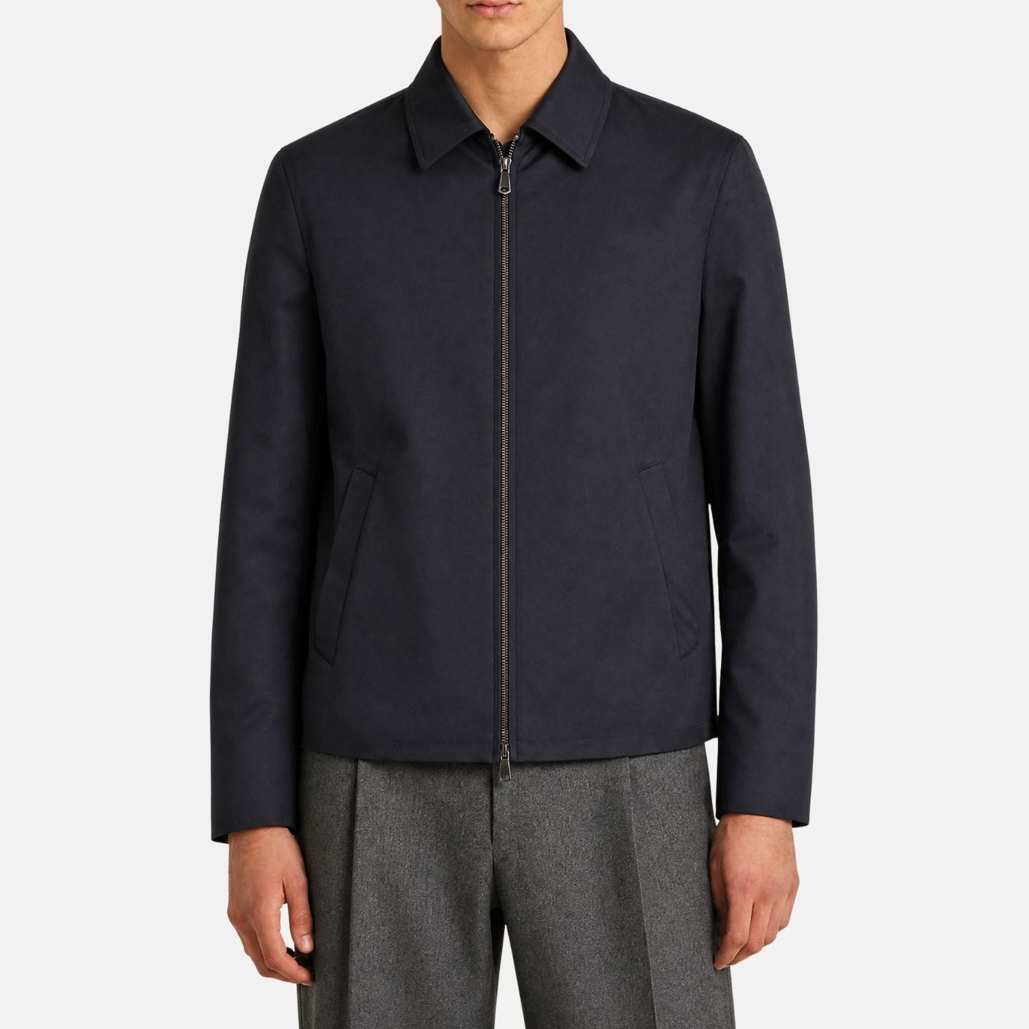 Loro Piana Windwish Matis Blouson Jacket Midnight Blue