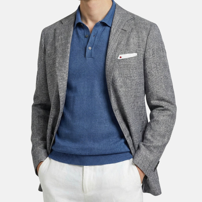 Mehrfarbiger Blazer aus Kaschmir/Wolle/Seide/Leinen (EU 50)