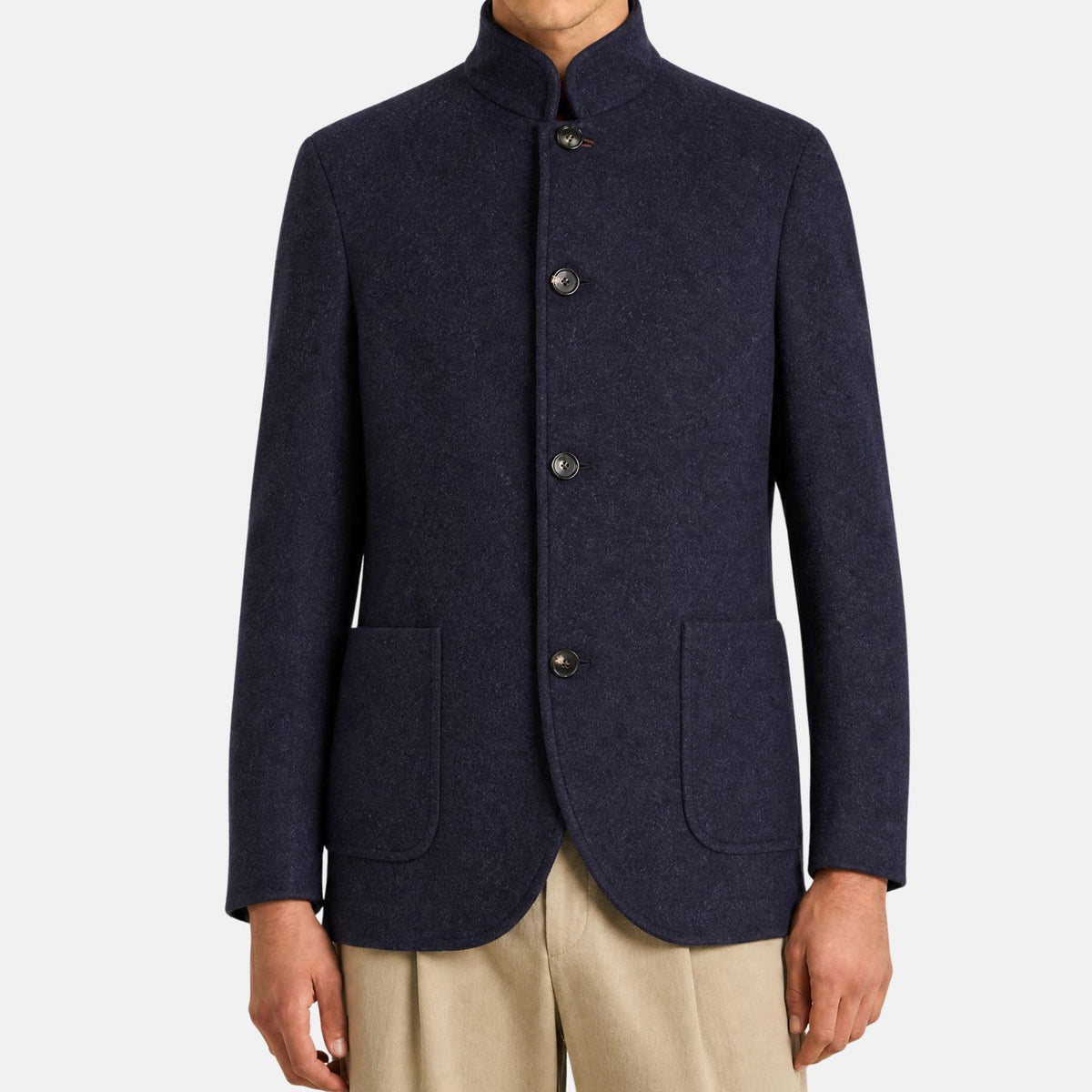 Loro Piana Cashmere Castorino Spagna Jacket Navy (EU 48)