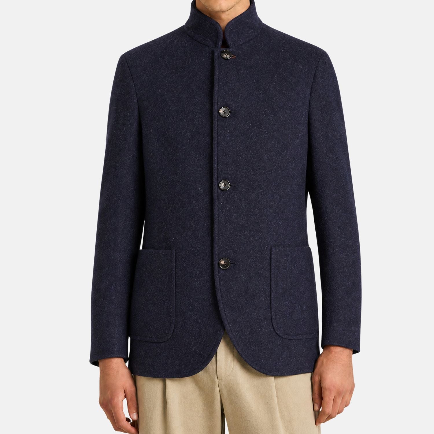 Loro Piana Cashmere Castorino Spagna Jacket Navy
