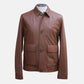 Brown Jacket made of  Leather