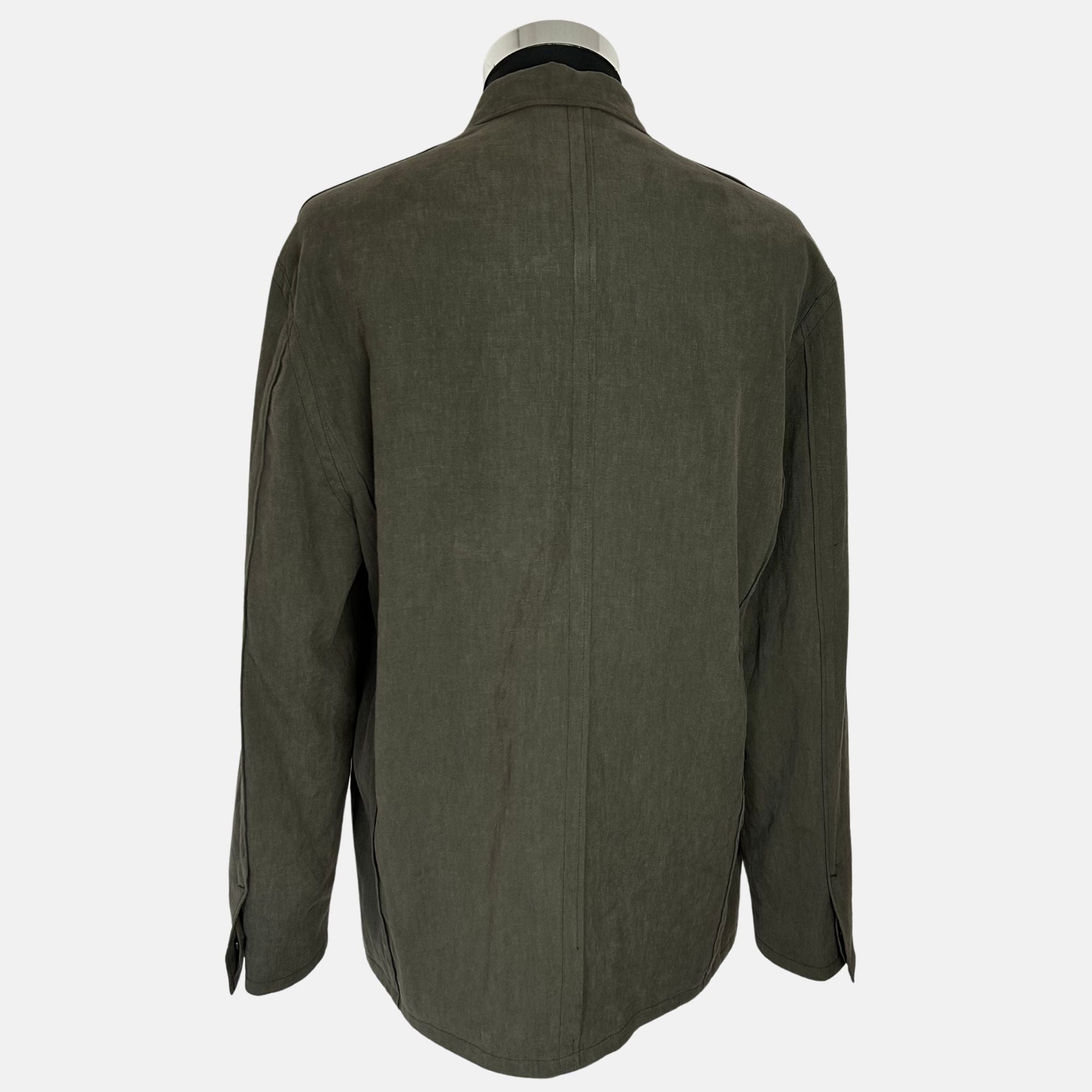 Olive Jacket Made of Linen (50)