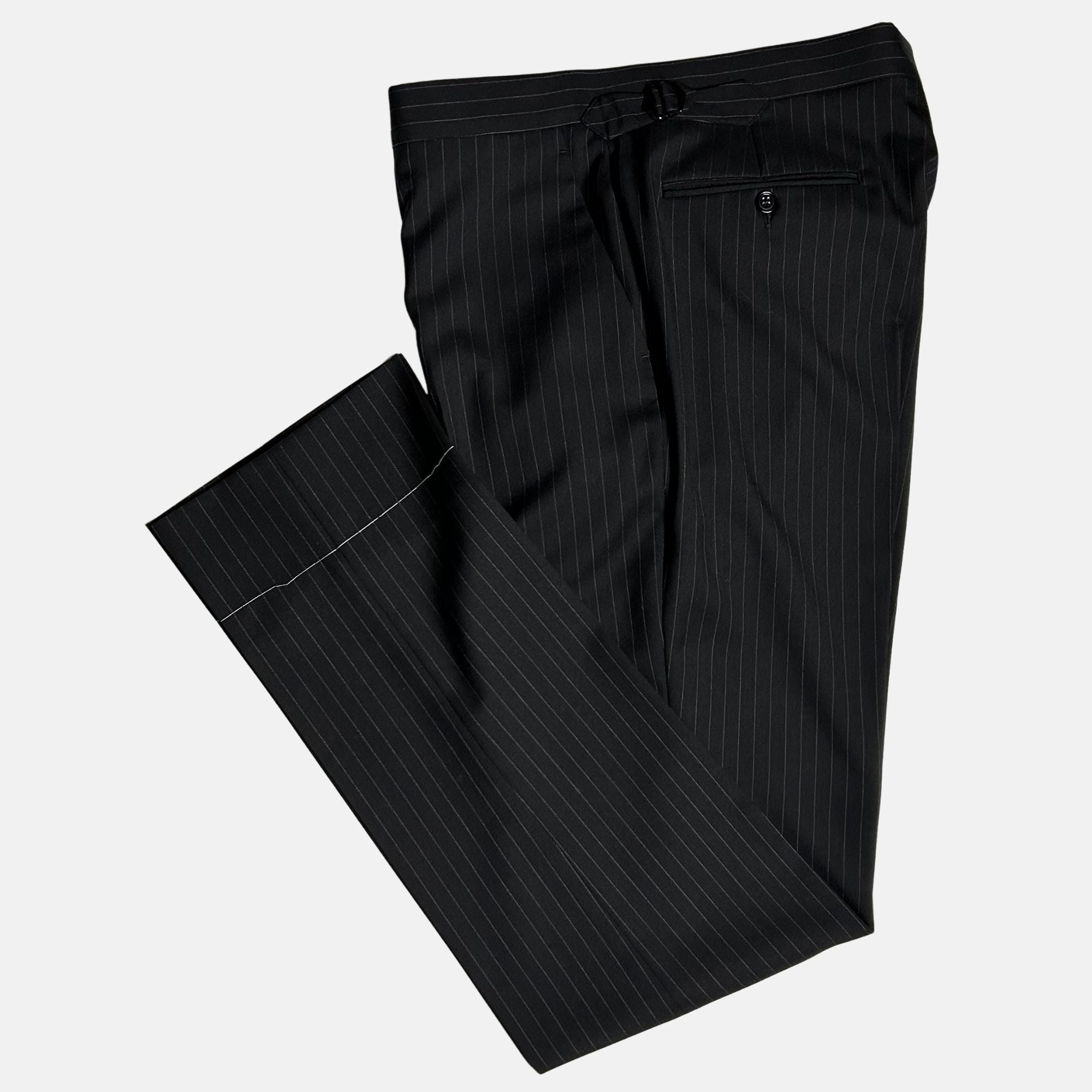 Charcoal Suit with Pinstripes made of Wool (54)