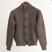 Brown Knit-Jacket made of Wool