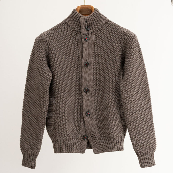 Braune Strickjacke aus Wolle (EU 46)