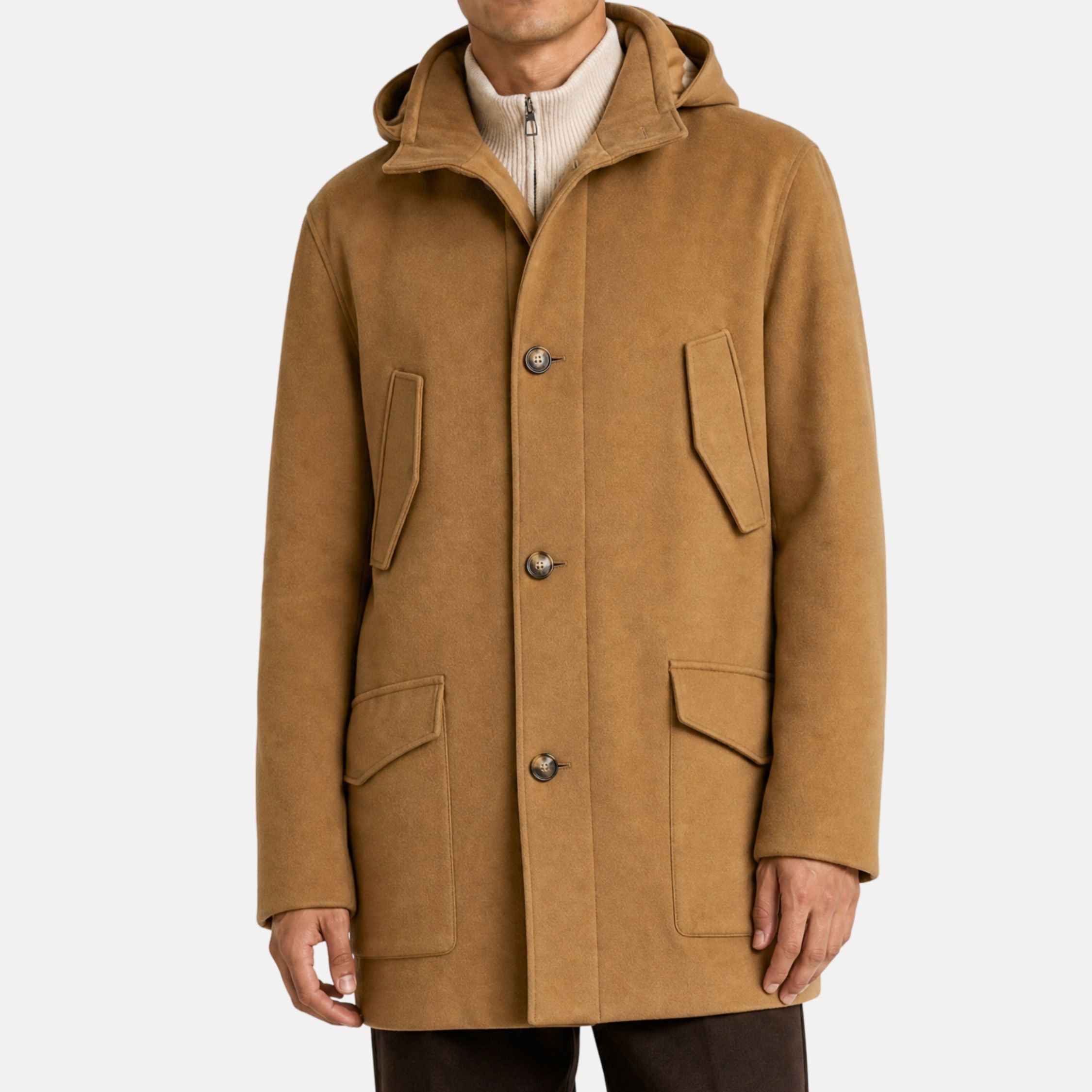 Camel Cashmere Parka (S)